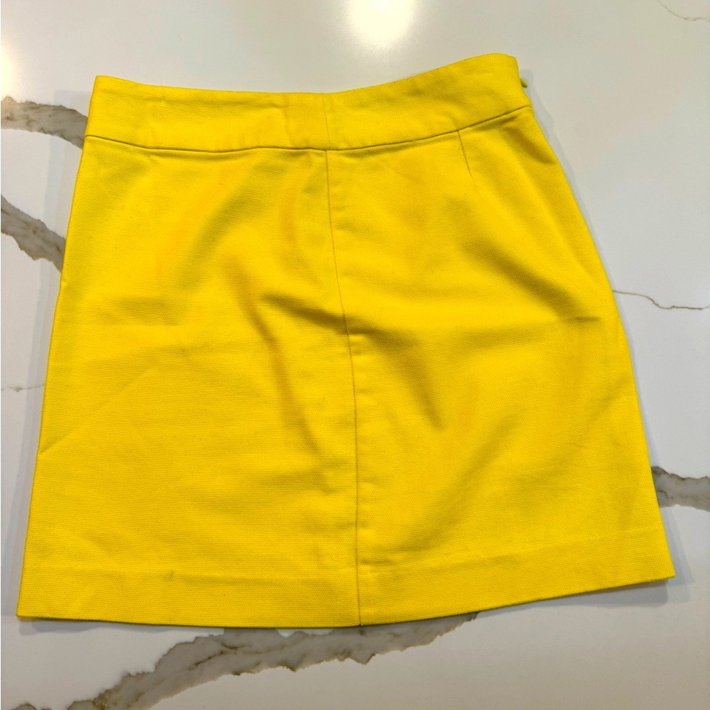 Ann Taylor Bright Yellow Mini Skirt Size 2